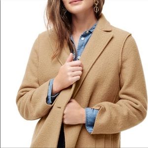 J.Crew Daphne Boiled Wool Topcoat In Autumn Biscuit